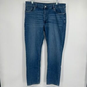 Peter Millar Crown Crafted Men's Blue Medium Wash Stretch Denim Jeans Size 40x32